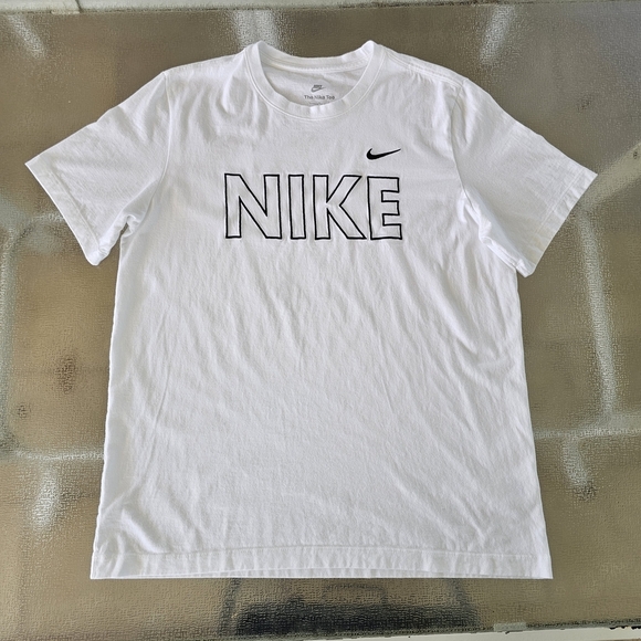 Nike Men's Y2K Minimalist Embroidered Logo Tee | White Clean Streetwear Basic L - Picture 11 of 11